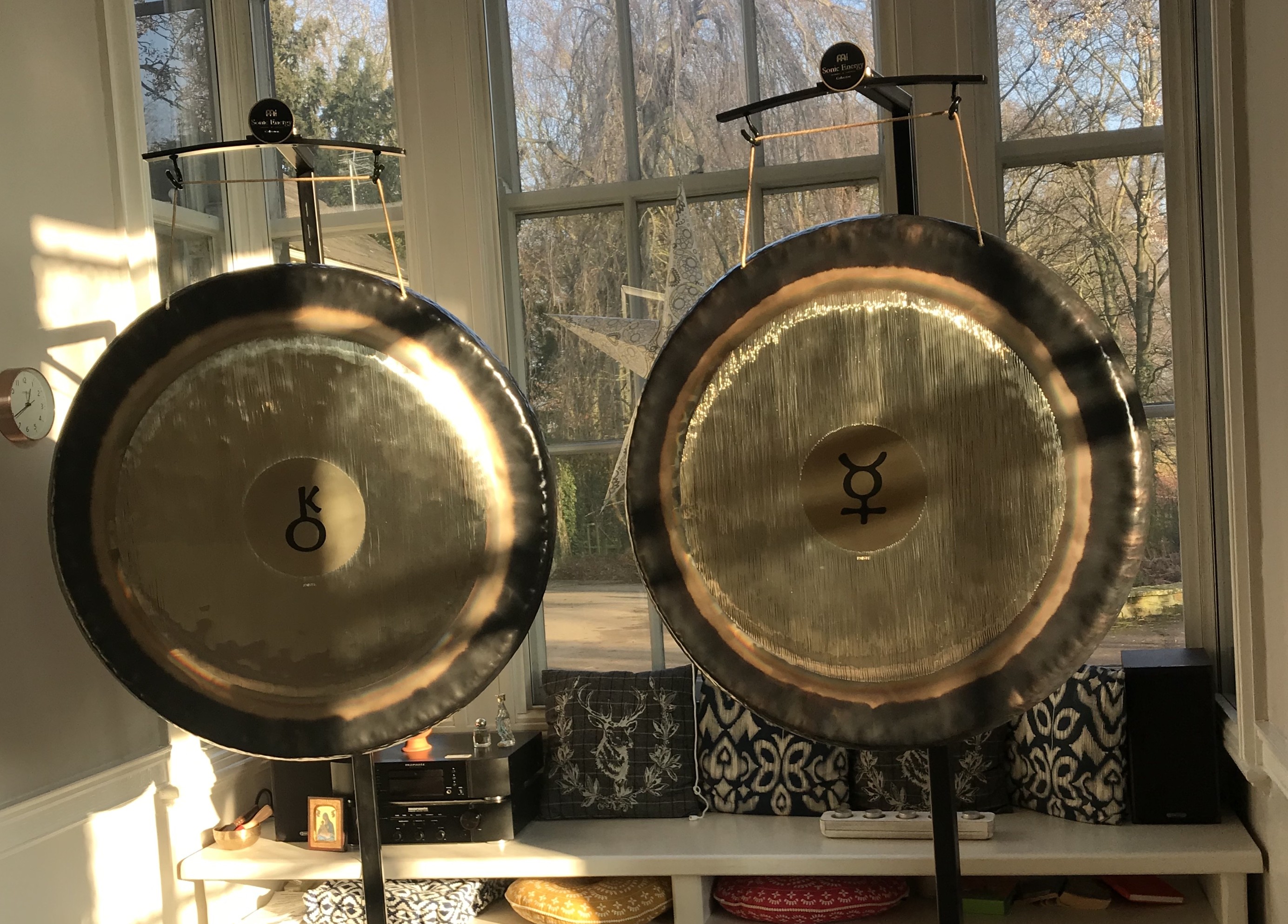 YogaSpace Yorkshire gong bath Mercury and Chiron Paiste gongs