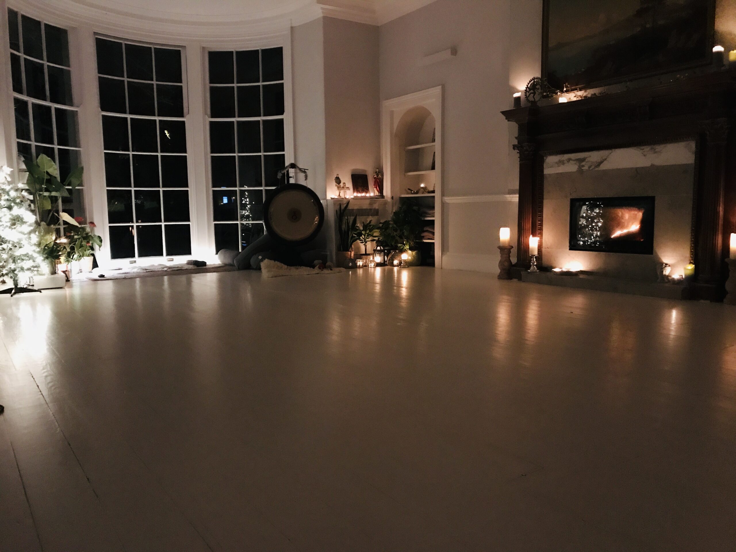 Winter Kundalini Yoga candles and Fire at YogaSpaceYorkshire