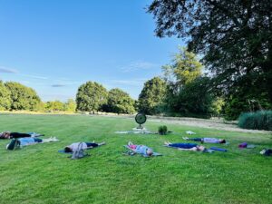 Outdoor Summer Kundalini yoga class at YogaSpace Yorkshire