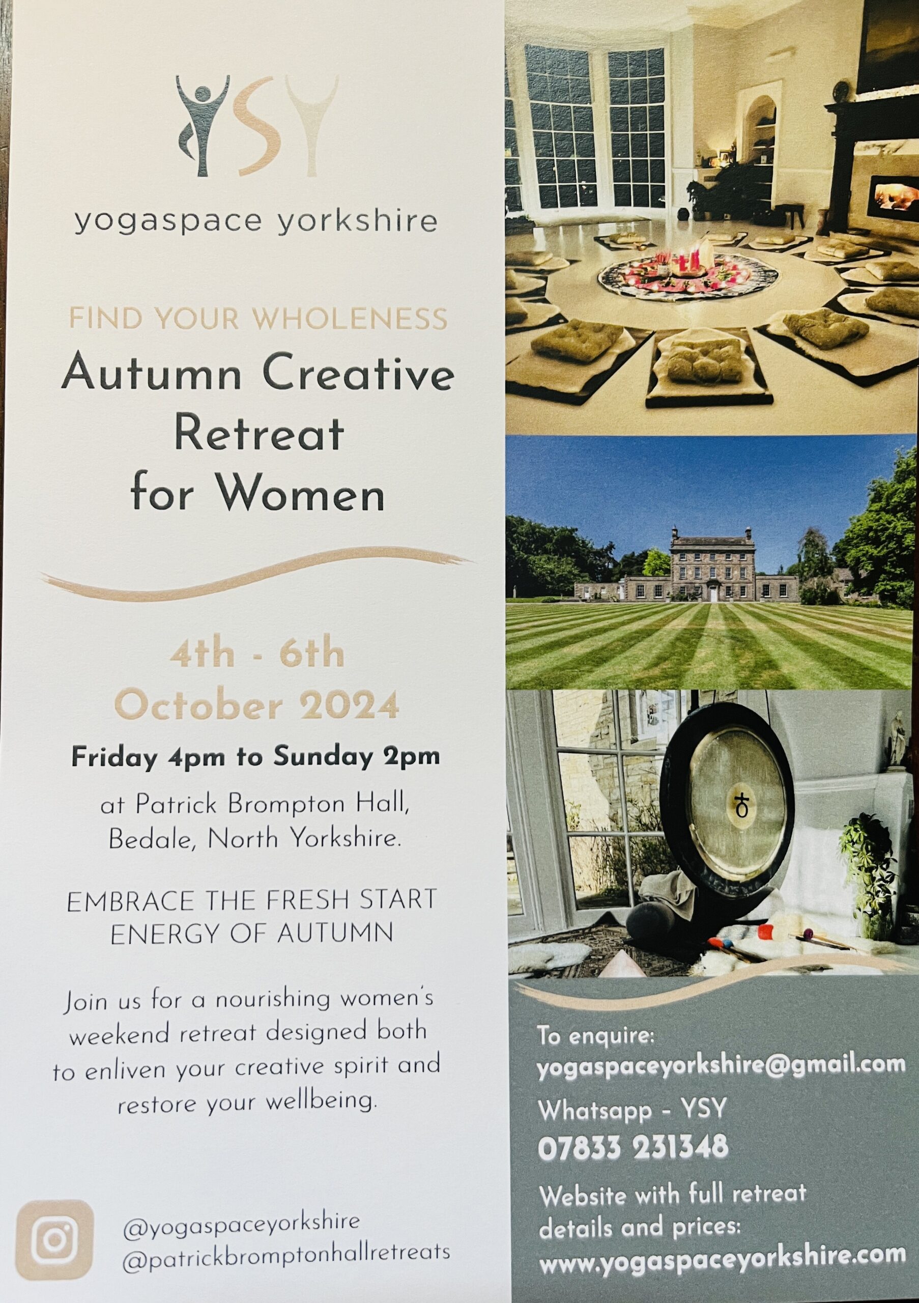 Kundalini yoga retreat Oct 2024 Yorkkshire